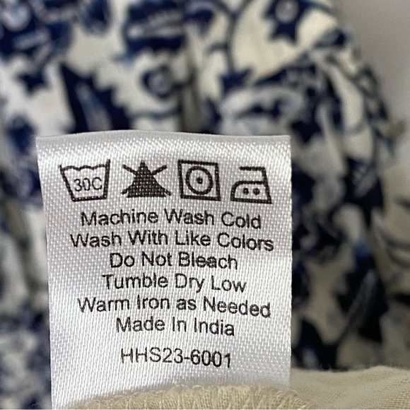 HOUSE OF HARLOW 1960 Blue White Cotton Tiered Sleeveless Maxi Dress Size XS Boho - Picture 13 of 15